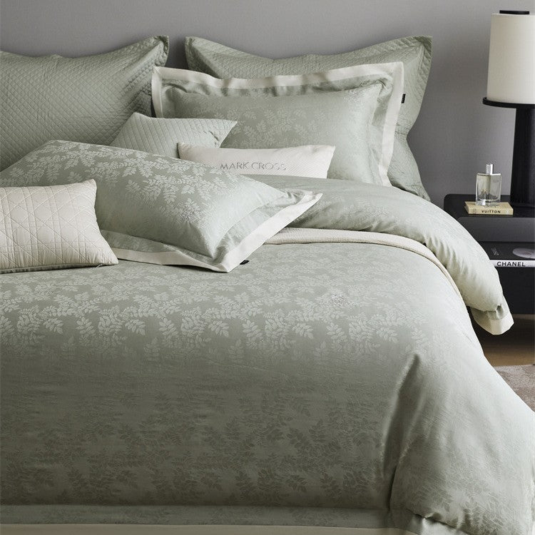 Premium Bettbezug-Set mit dezenter Jacquard-Struktur und Zierband Brehn