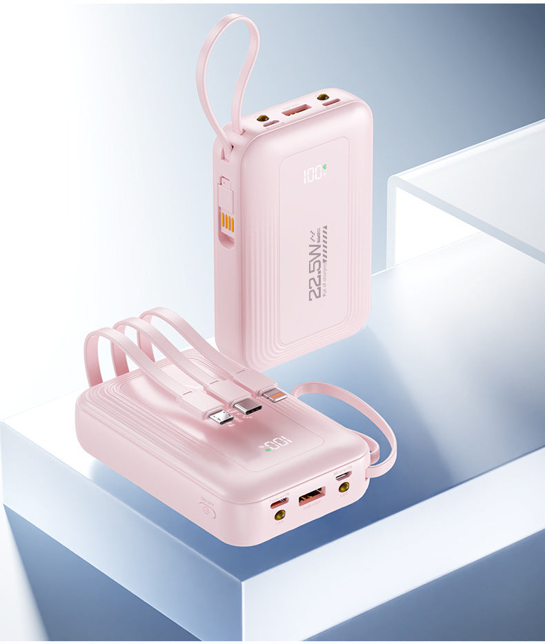 Tragbare Powerbank mit integrierten Schnellladeanschlüssen und digitaler Anzeige Brehn