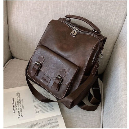 Multifunktionaler Leder-Rucksack Brehn