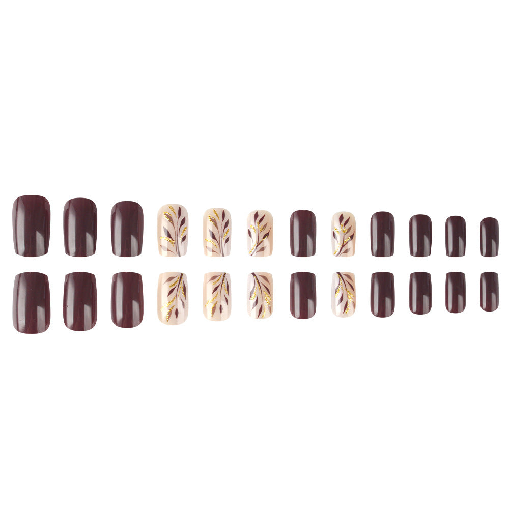 Elegante Botanische Nagelkunst Press-On Set Brehn
