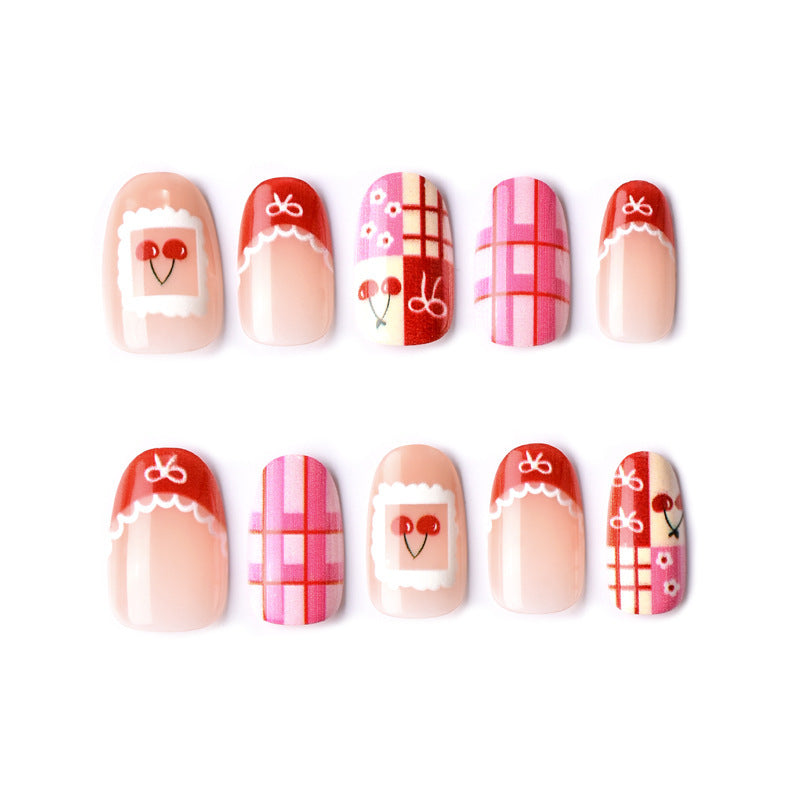 Künstlerisches Urlaubs-themed Press-On Nageldesign Brehn