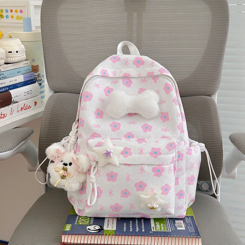 Niedlicher Charakterdesign Blumen-Schulrucksack