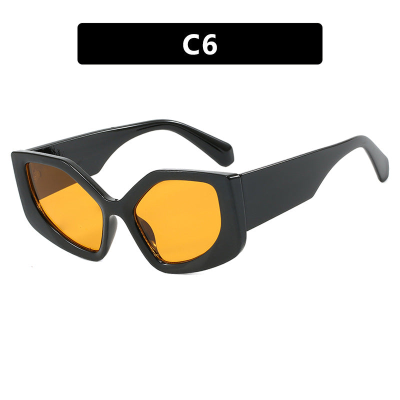 Damen auffällige Sonnenbrille mit oversized Design und modischem Farbverlauf Brehn