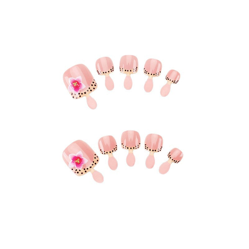 Florales Kunst Press-On Nageldesign Brehn