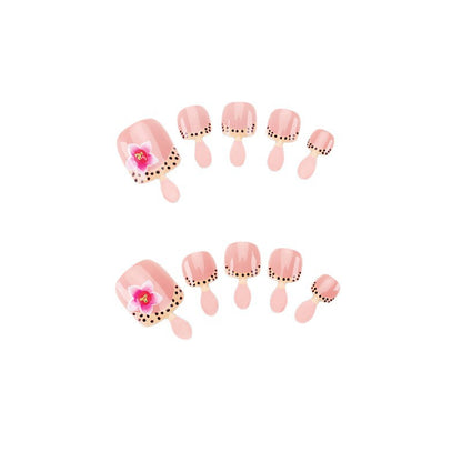 Florales Kunst Press-On Nageldesign Brehn