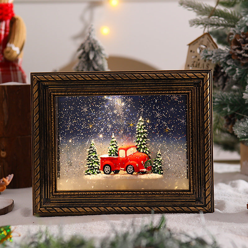 Dekoratives Weihnachtsmotiv mit Schneemännern Brehn
