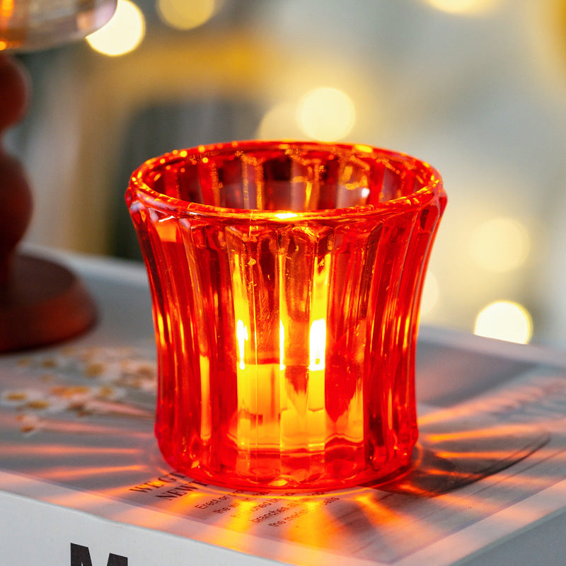 Dekorative Glas-Kerzenhalter