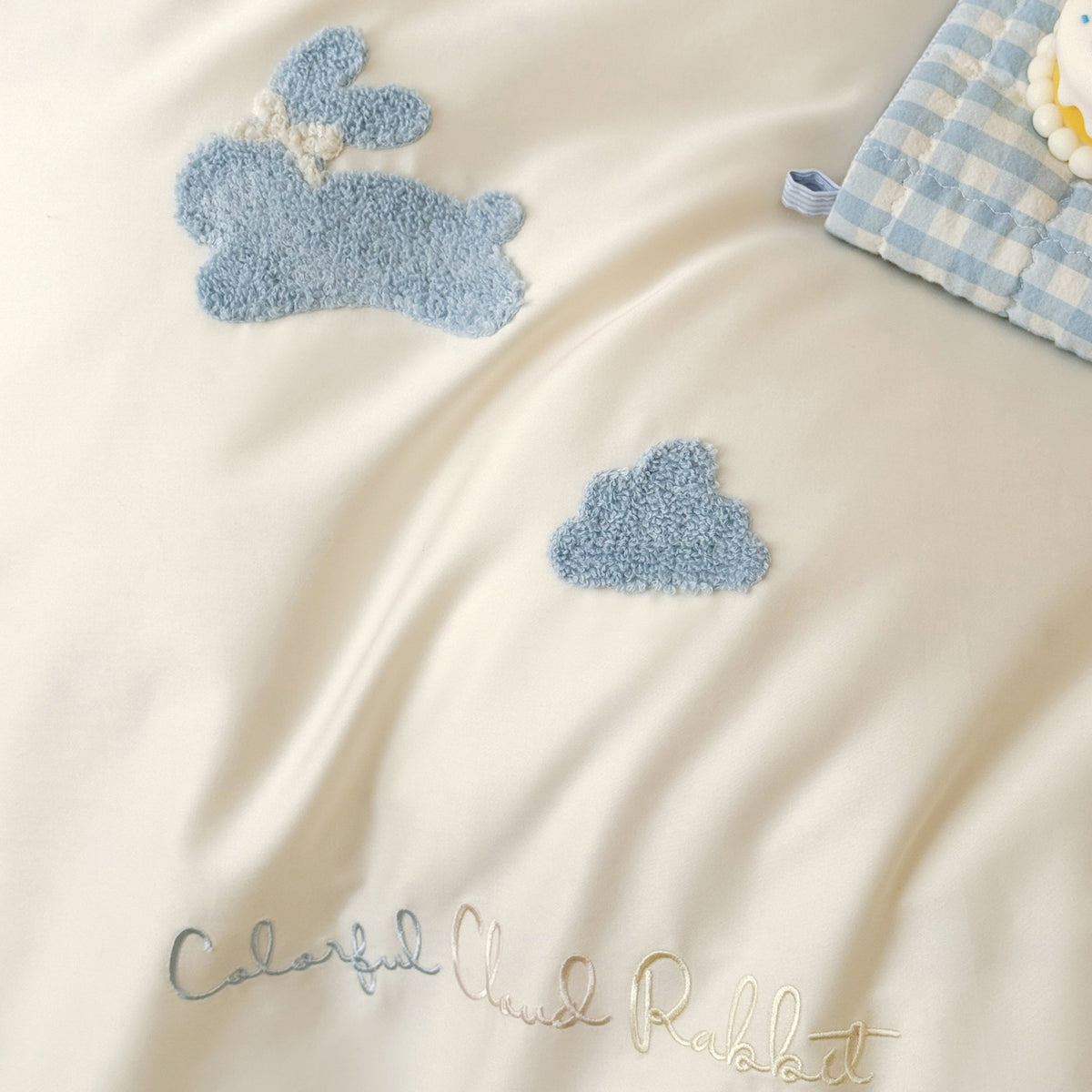 Bestickte Cloud Baumwollsatin Bettbezug Set