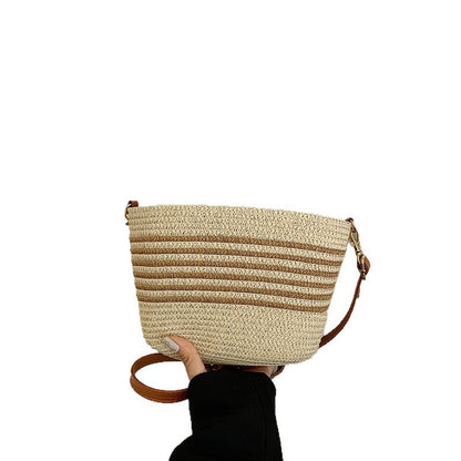 Woven Straw Umhängetasche