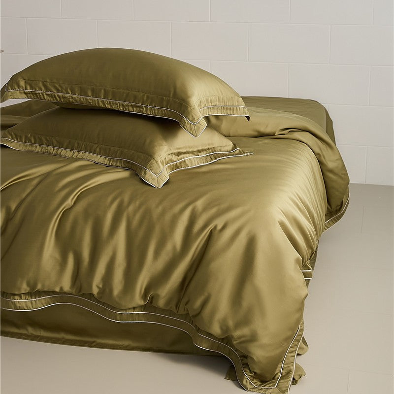 Luxuriöses glattes Satin-Bettwäsche-Set