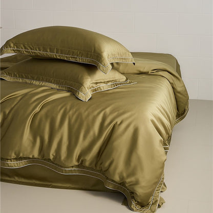 Luxuriöses glattes Satin-Bettwäsche-Set