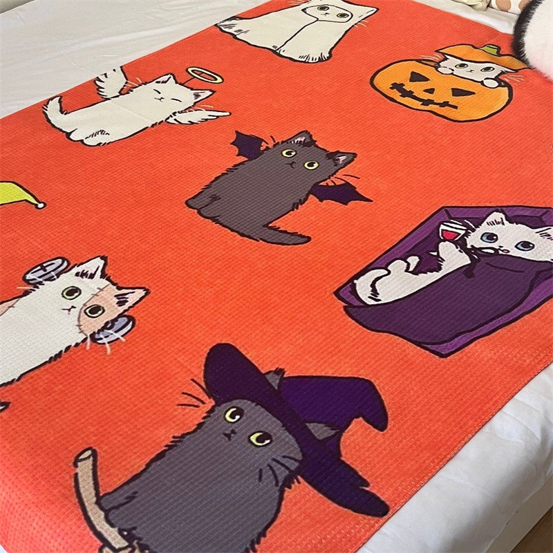 Cartoon Cat-Themen Kuscheldecke