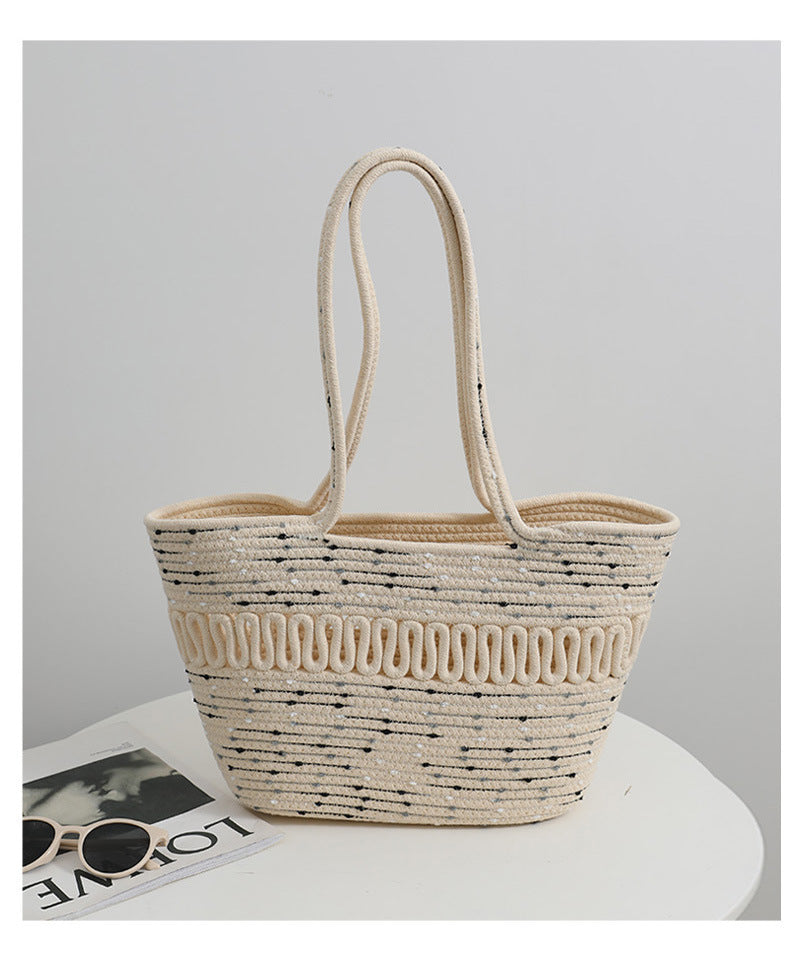 Elegante Handgefertigte Strandtasche mit Feinem Flechtmuster Brehn