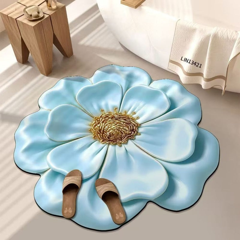 Künstlerischer floral geformter Teppich