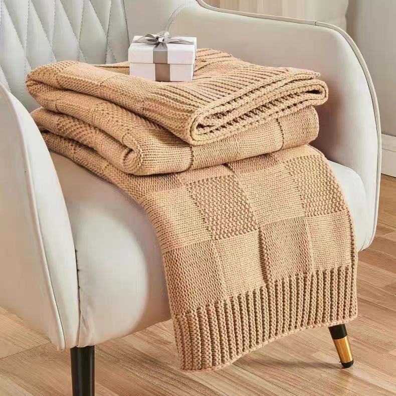 Strukturierte Strickdecke Brehn