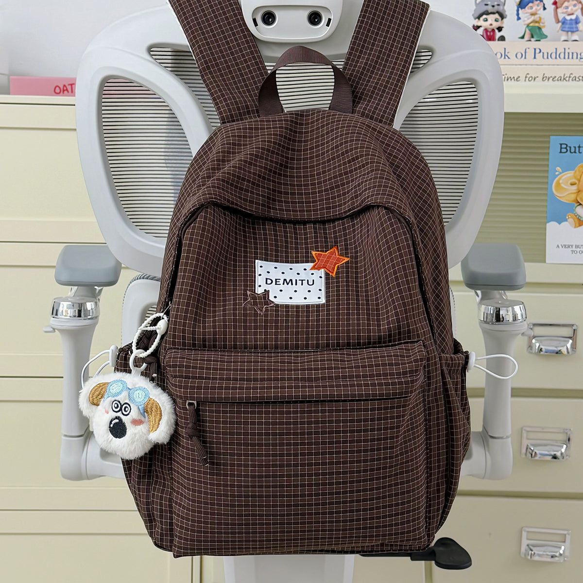 Stylische Karierter Rucksack Brehn