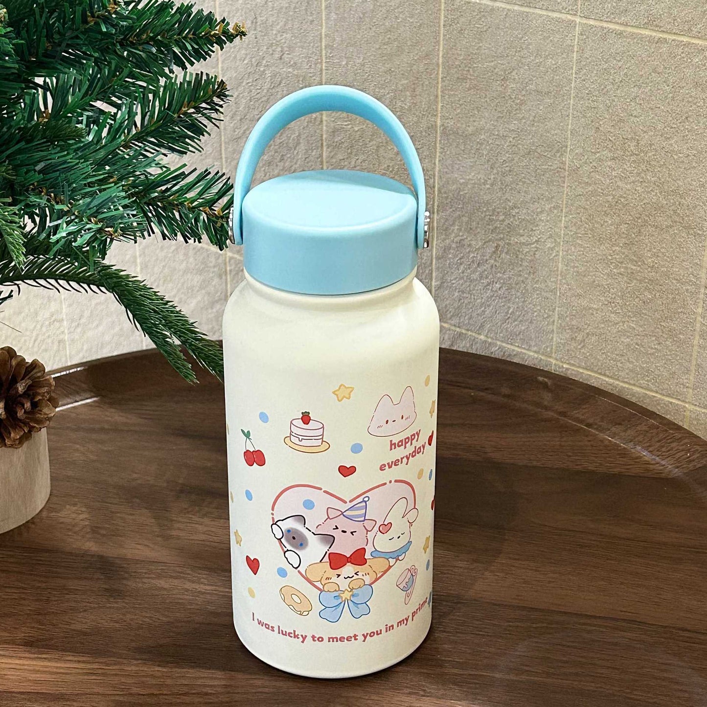 Damen Isoliertrinkflasche mit fröhlichem Tiermotiv Brehn