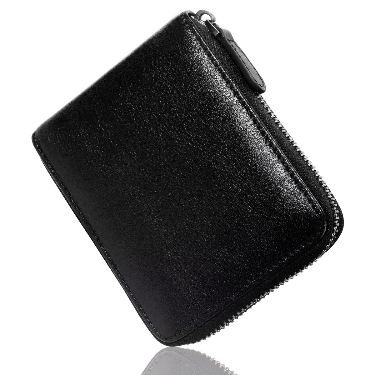 Premium Leder Reißverschluss Geldbörse Brehn