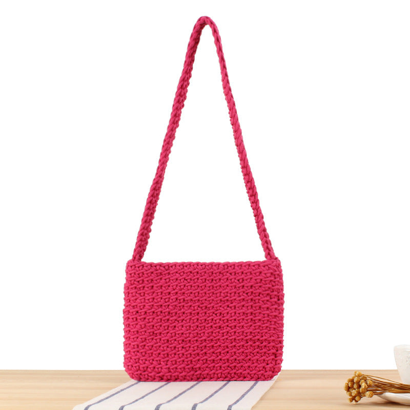 Handtasche Aus Hochwertigem Makramee mit Stilvollem Schulterriemen Brehn