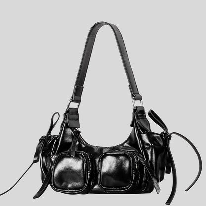 Mehrfach-Taschen Leder Handtasche
