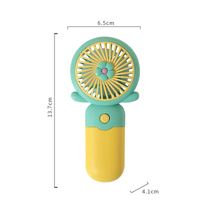Unisex Tragbarer Handventilator mit fröhlichem Blumen-Design Brehn
