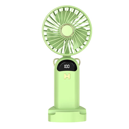 Damen tragbarer Handventilator mit LED-Display und einstellbarer Geschwindigkeit Brehn