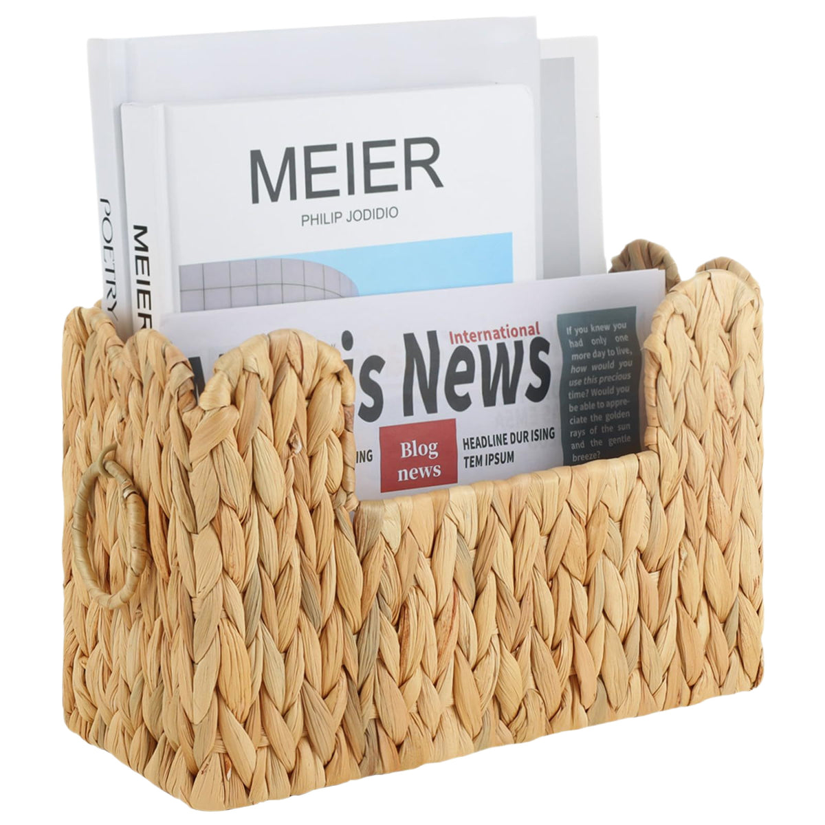 Handgewebter Aufbewahrungskorb mit integriertem Griff Brehn
