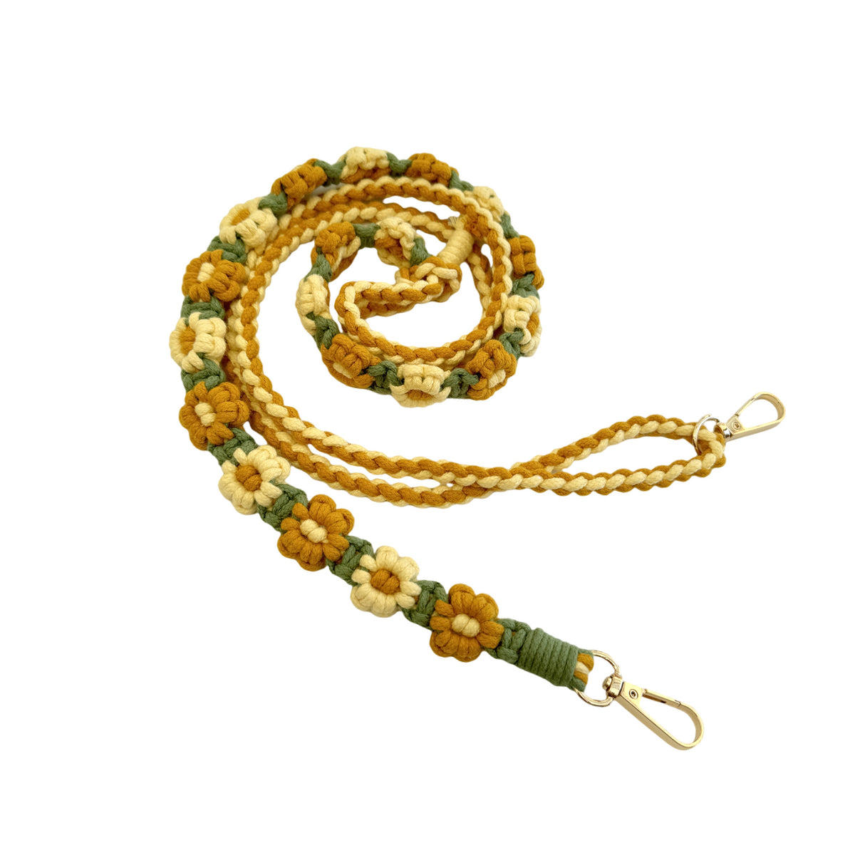 Macrame-Hundeleine mit floralen Details Brehn