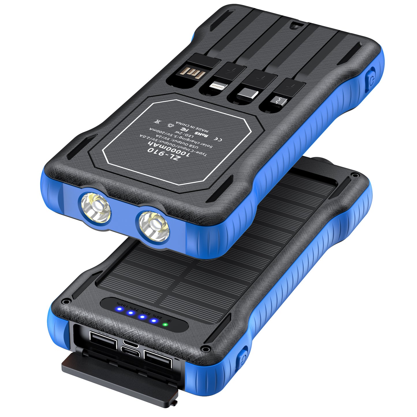 Solar Powerbank mit Integriertem LED-Licht Brehn