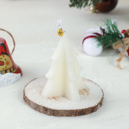 Weihnachtsbaumförmige hängende dekorative Sojawachskerze mit Sternenaufsatz
