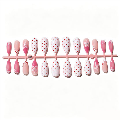 Dekorative Florale Stiletto Nagelkunst Kollektion Brehn