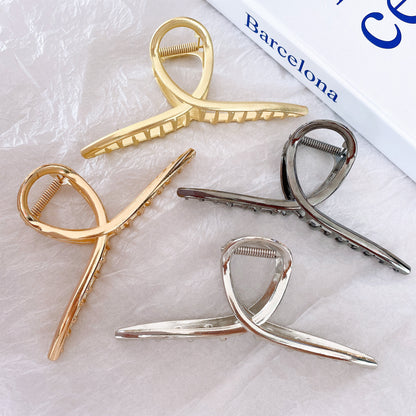 Eleganter Chrome-Haarclip Brehn