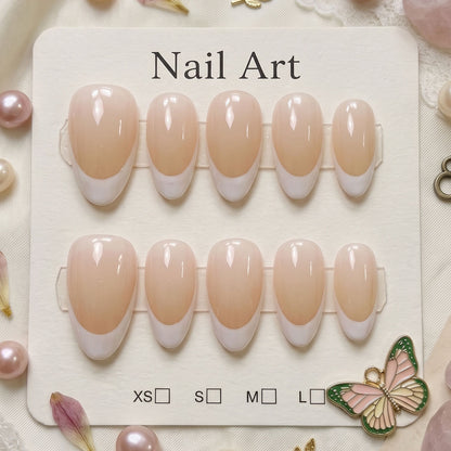 Premium French Tip Press-On Nail Set