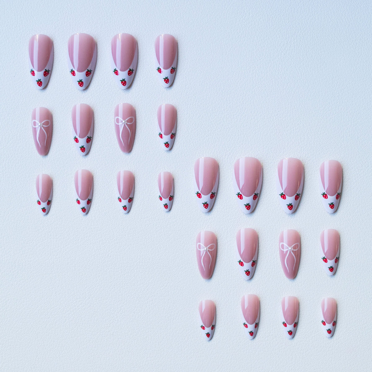Erdbeer Design Acryl Nagelkunst Set