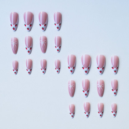 Erdbeer Design Acryl Nagelkunst Set