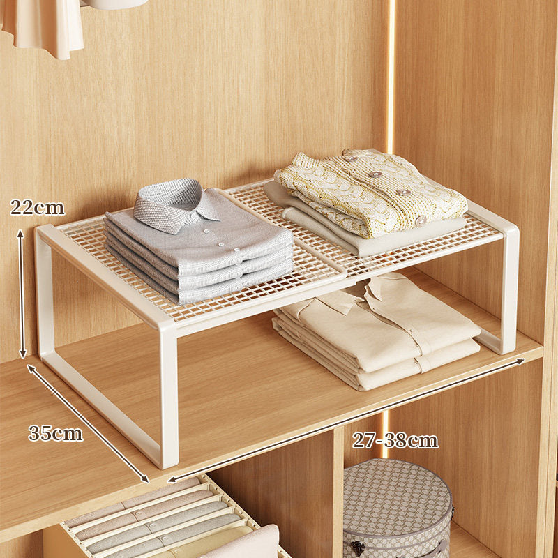 Verstellbarer Metall Kleiderschrank Regal Hebeorganisator