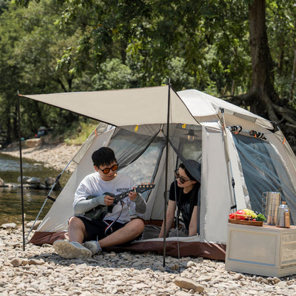 Campingzelt Mit Geräumigem Innenraum Und Erweiterbarem Sonnenschutz Brehn