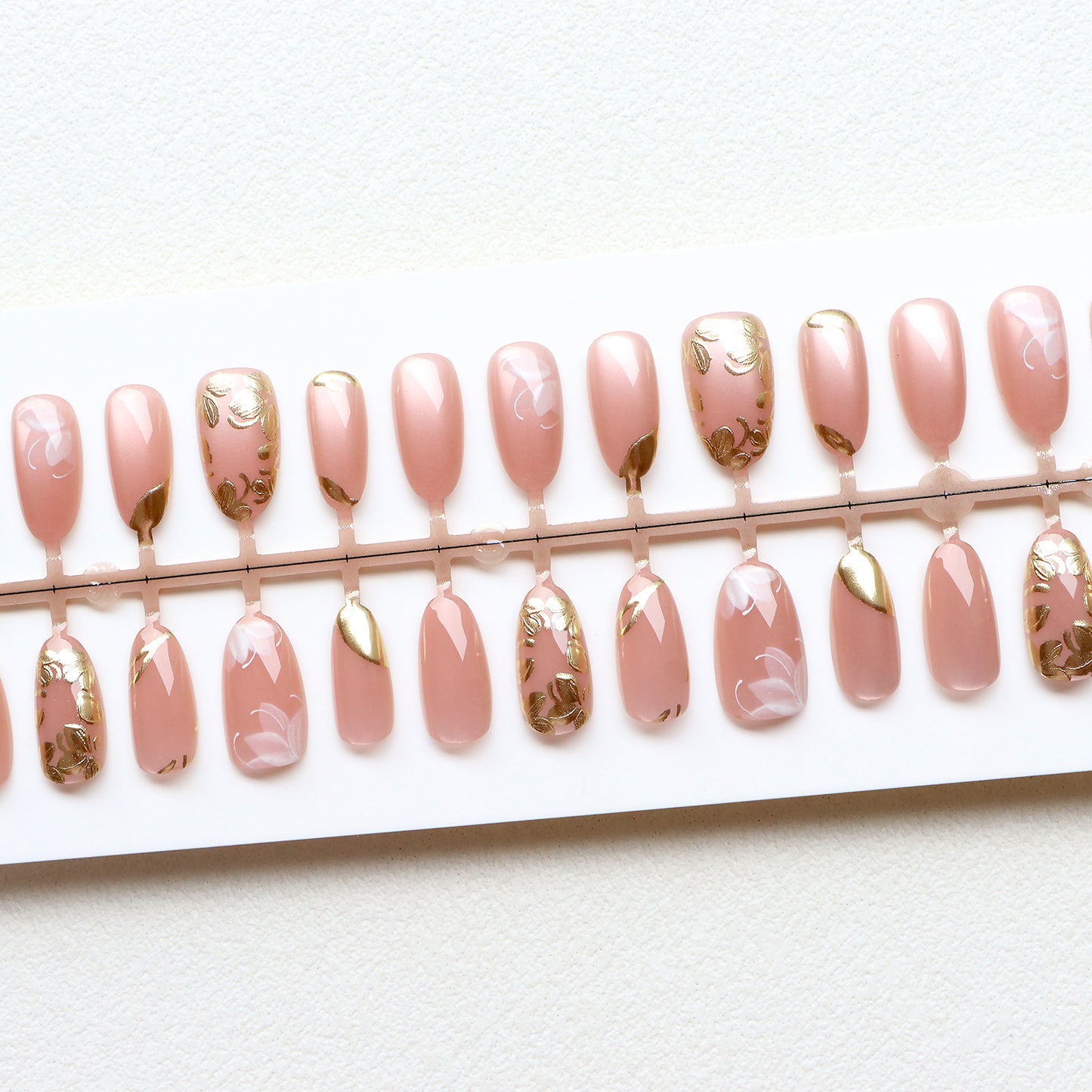 Luxury Floral Press-On Nagelkunst Set Brehn