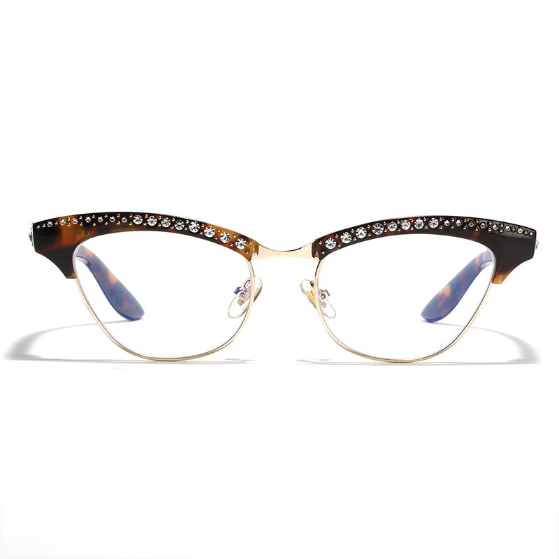 Damen Katzenaugen Brille mit eleganten Glitzerdetails Brehn