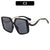 Oversized quadratische Sonnenbrille mit goldenen Akzenten