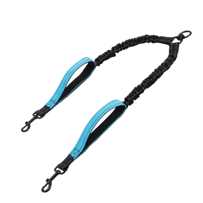 Bungee Hundeleine mit doppelten Griffen