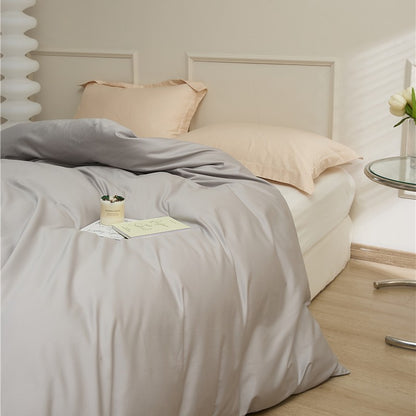 Baumwoll‑Renforcé Duvetbezug mit Soft‑Touch‑Finish und verdecktem Reißverschluss