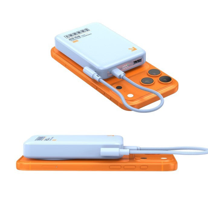 Tragbare Powerbank mit Induktiver Schnellladefunktion und Led-Anzeige Brehn