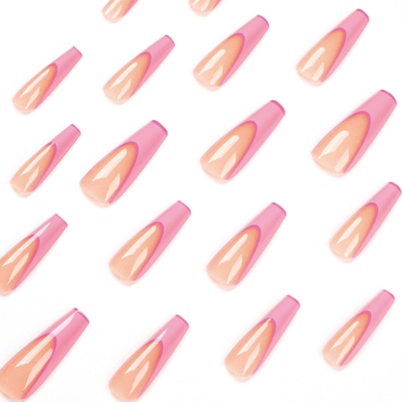 Künstliche Nagelverlängerungen mit modernem Ombre-Design Brehn