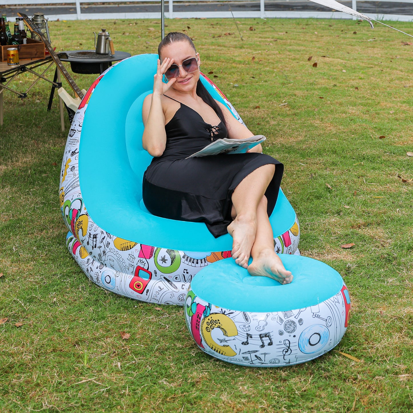 Damen Aufblasbares Komfort-Sofa mit ergonomischer Rückenlehne Brehn