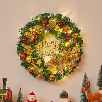 Festlicher Weihnachtskranz mit Lichtern Brehn
