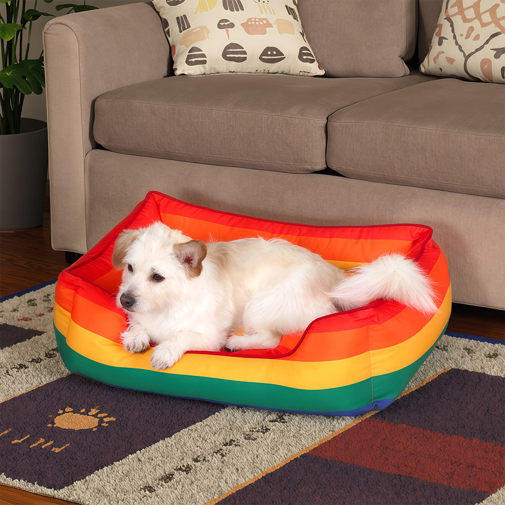 Buntes Hundebett