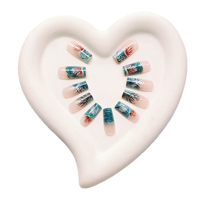 Ozean-inspirierte künstlerische Nagelkunst Brehn