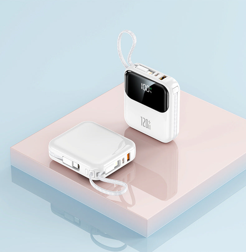 Kompakte Powerbank mit Digitalanzeige und Hochgeschwindigkeitsladefunktion Brehn