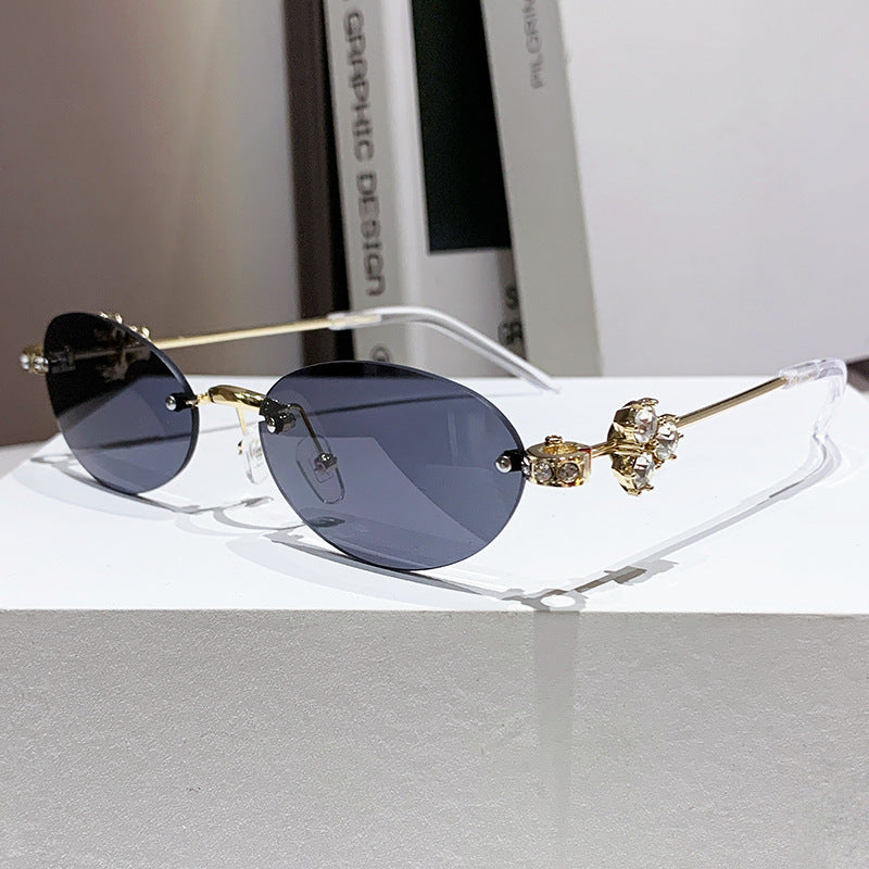 Damen elegante Sonnenbrille mit geometrischem Rahmen Brehn